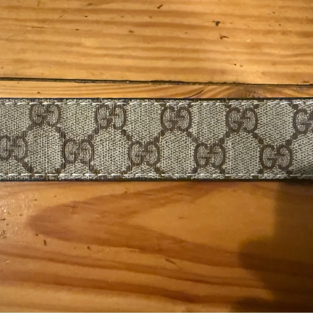 Gucci Double G Reversible Brown Leather Belt-Gold Buckle-Authentic Made in Italy - Picture 4 of 7